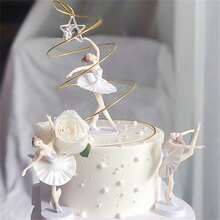 Decoración de pastel, bolas espirales de oro y plata, árboles de deseos, decoración superior del pastel de boda, decoración de pastel de cumpleaños, detalle