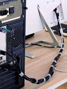 1pc Reusable Tie Strap, Size: 1m/3m/5m, Suitable For Organizing Desktop Cable, Fixing Socket Line, Bundling Cords Of Computer Tower, Etc. Back To School
