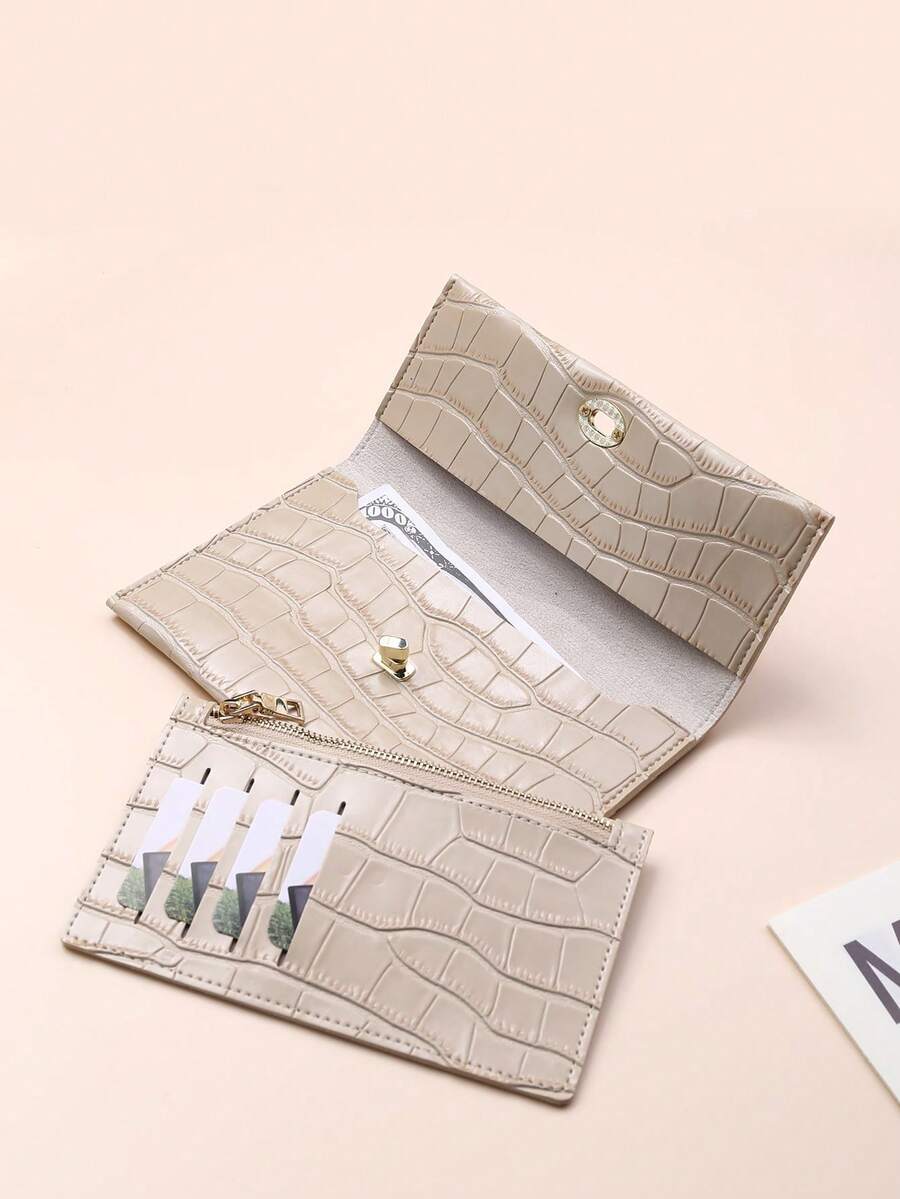 Women's Long Clutch Wallet 2-In-1 Purse Handbag Multi-Function Card Holder Zipper Wallet For Women Wallet Long Wallet Wallet Purse Wallet Wallet Keychain Wristlet Wallet - Khaki - View 1