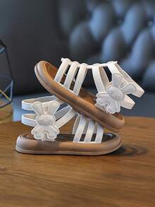 A Pair Of Spring And Summer New Fashionable Roman Sandals For Children, High Top Children's Slippers - White - View 2