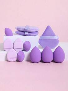 12/1pc Makeup Sponge Set, Including Makeup Sponges, Makeup Sponge, Powder Puff, Soft & Skin-Friendly, Suitable For Cream & Powder Makeup, Latex-Free, Can Be Used Wet Or Dry, Professional Cosmetic Sponges Summer Makeup Must-Have