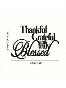 1PC Thankful Grateful Metal Sign - Personalized Steel Wall Art For Home & Office, Christmas Decor & Year-Round Inspirational Gift,Suitable For Modern Home Decor, Home Decoration, Room Decor, Bedroom Decor, Bathroom Decor, Waterproof