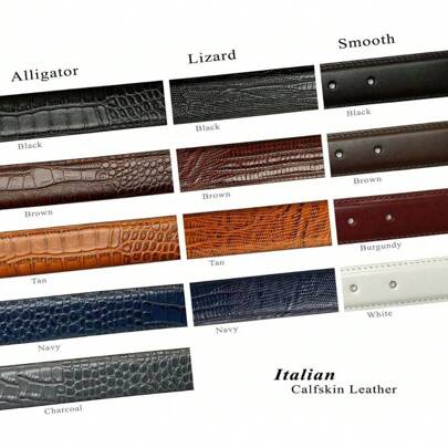 Local Warehouse- Golf Dress Belt, 1-1/8"(30mm) Wide  Genuine Full-Grain Cowhide Leather Designer
