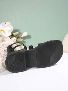 1 Pair Women's High-Top Wedge Sandals, Back Zipper Closure, Soft & Comfortable Sole, Lightweight & Fashionable, Suitable For Summer