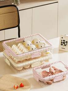 1 件创意香料收纳盒带盖，厨房隔间调味盒，适用于冰箱，密封防止异味混合