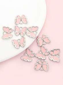 10pcs Cute Vibrant Candy Color Butterfly Charms - Perfect For Girls Jewelry Making, Fashion Necklace, Bracelet, Earrings, Keychain, Phone Chain & & Other Hanging Decorations DIY Multicolor Butterfly-Shaped Accessories - Ideal For Spring Summer Dressing Accessory