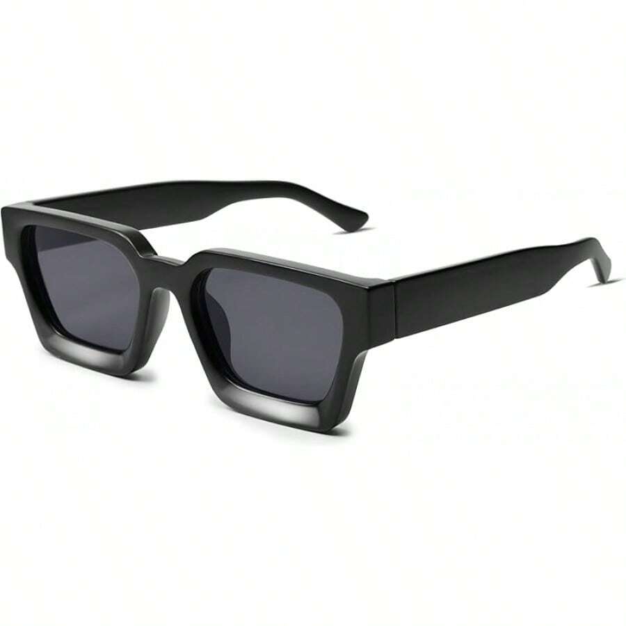 Thick Square Retro Chunky Rectangle Protection - C2.5 - Matt Black - View 1