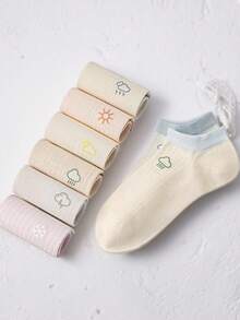 1/5/10/20 Pairs Women's Thin Seamless Odor Control Non-Slip Short Socks, Versatile Japanese Style - Multicolor - View 12