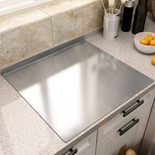1 pieza Tabla de picar de acero inoxidable de lujo: superficie de bloque de carnicero antiadherente y duradera, herramienta de cocina esencial para cocineros del hogar y entusiastas de la cocina, tabla de cortar de acero inoxidable para carne, queso, pan, verduras y frutas, regalo de inauguración de casa