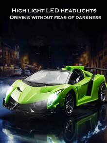 大型遥控汽车玩具，可转换四驱遥控漂移高速车，抗碰撞遥控漂移赛车，运动型轿跑车模型车玩具，儿童玩具，高速竞赛遥控车，红色/蓝色，4通道，1:18比例大型漂移赛车