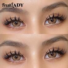 FRESH LADY Freshlady Subtle Color Lenses For School Pupilentes Tequila Sunrise Colored Contact Lenses 1 Year Disposable Halloween Costume Cosplay - Brown - View 8