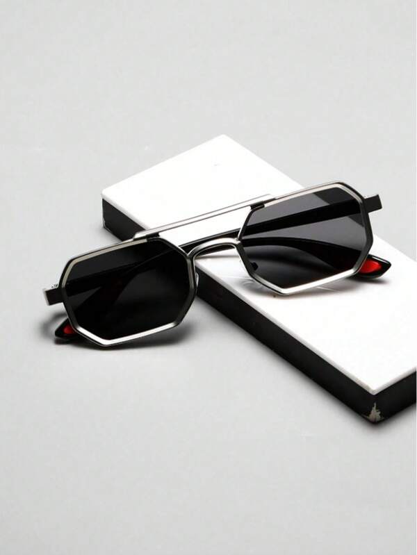 MAYLA 1 paire de lunettes de mode décontractées à monture métallique géométrique, taille petite/moyenne, unisexe