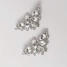 2pcs Fashionable Artificial Rhinestone Detachable DIY Shoe Clips, Suitable For High Heels, Sneakers, Gifts, Parties, Versatile, Casual, Students