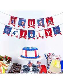 10 pièces/16 pièces Décorations suspendues pour le Jour de l'Indépendance, Ornements du 4 juillet, Ornements patriotiques, Ornements de gnome en bois pour le Jour de l'Indépendance, Bannière en tissu, Décorations suspendues pour fêtes du Jour de l'Indépendance et du Jour du Souvenir, Fournitures de fête, Décoration de maison