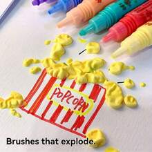 3pcs 3D Bubble Gel Pen Expandable Foam Drawing Supplies, Random Color Stationery For DIY Scrapbooking,Back To School - Multicolor - View 7