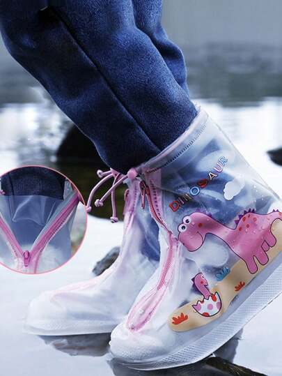 1 Pair Student Outdoor Waterproof Shoe Covers, White, Anti-Slip, Suitable For Students Insulation, Galentines, Puppy, Carnival,Spring Summer Picks,Brides Maid Gifts,Room,Bedroom Decor,Beach,Travel,For Men,For Women,Vacation,Cute Stuff,Mother's Day Gift,Bedroom Decor,Garden,Kitchen Decor,Summer,Beach,Travel Essentials,Room Decor,Squishy,Graduation