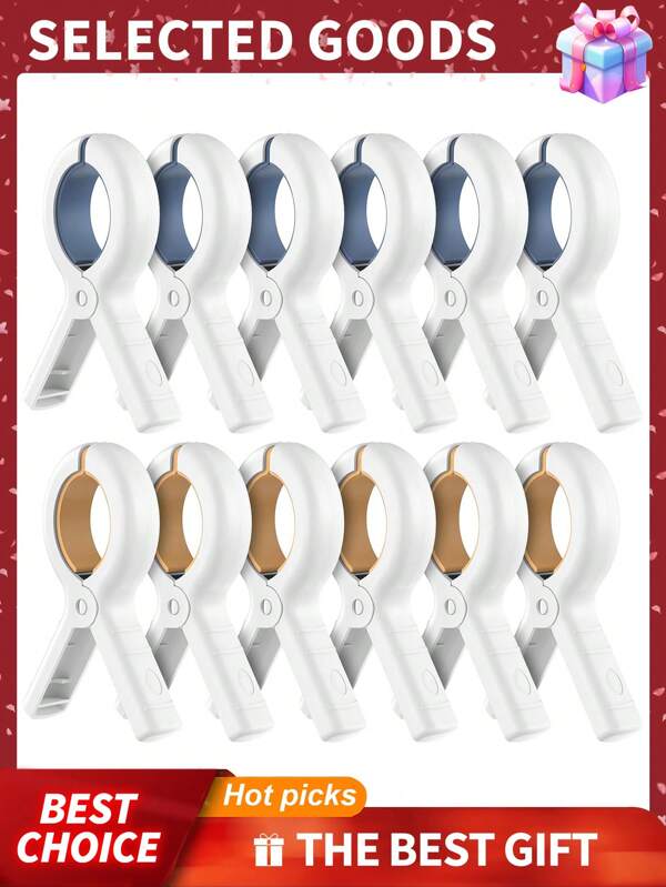 10 Pack Extra Large Beach Towel Clips , Towel Clips For Beach Chairs Cruise Heavy Duty, Towel Holder Clips For Clothes Pool Boat,Picnic Accessories,Beach Accessoires,Clothes Pegs,Sunbed Clips, Blue