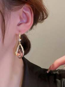 1 Pair Bohemian Style Beach Vacation Tasseled Bead Drop Earrings, Powder Blue