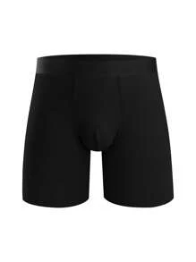4pcs Men's Underwear, Solid Color Casual Boxer Briefs, Lounge Pants, Comfortable Breathable Pajama Shorts, Boxer Briefs