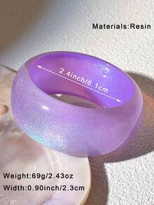 1 件女式不对称圆形紫色系列手链，性感独特，适合全年佩戴，情人节派对礼物 - 紫色系列 - 查看 13