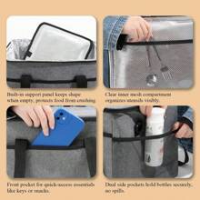 1pc Oxford Cloth Foldable Insulated Large Lunch Bag Leak Proof Soft Refrigerated Portable Handbag, Suitable For Camping/Barbecue/Family Outdoor Activities