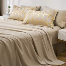 7 Pieces (Full/Queen/King) Elegant Bed In A Bag Comforter Set, Twin(5 Pieces),Stylish Solid Comforter, Soft Microfiber, Comfortable And Warm, Cloud-Like Soft Bedding Set, Bedroom Decor For Spring/Summer/Autumn/Winter, Ideal Gift