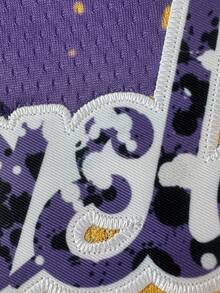 Camiseta de baloncesto para hombre #24 de color morado con bordado - Morado - Ver 4