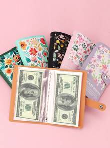 1pc Portable Leather Loose-Leaf Coin Saving Notebook, Multifunctional Loose-Leaf Storage Organizer Wallet