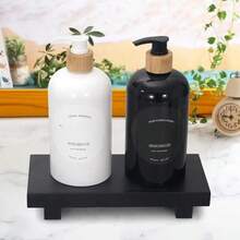 1pc Simple Farmhouse Style Wooden Footstool, Soap Dish Holder With Tray And Stand Base, Multi-Purpose Home Decor For Sink, Countertop, Bathroom, Living Room, Kitchen, Soap Dish, Flower Rack