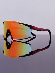 新款时尚男士眼镜，大框环绕式时尚眼镜，骑行眼镜，男士服装配饰，男士配饰，Y2K 夏季海滩度假旅行黑色眼镜 - 彩色 - 查看 11