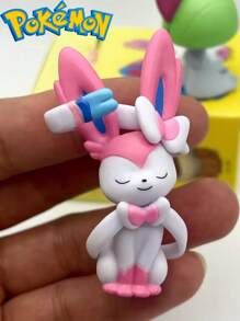 pokemon 1/4pcs Pokemon, Eevee Gardevoir Shoulder To Shoulder Doll Ornaments, Suitable For Placing On Desks, Dining Tables, Bedside Tables, Etc., Birthday Gift Toys, Pikachu, Handmade Sets, Are Ideal Gifts For Enthusiasts, Party Lovers And Collectors, Suitable For Birthday Party