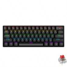 APAYADO Teclado Mecânico Miniatura com Fio K61 de 60% para Jogos, Interruptor Azul, Adequado para Mini PC e Periféricos de Laptop