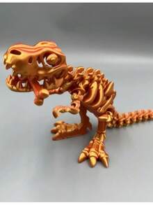 T-Rex 恐龙骨架装饰套装，3D 打印塑料装饰，色彩鲜艳 - 非常适合办公桌和家居装饰，是送给青少年和收藏家的完美礼物 - 隨機 - 查看 3