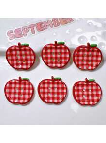 10 piezas Botones decorativos con forma de manzana linda, accesorio decorativo para el cabello, zapatos, ropa