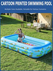 1pc Large Family Home & Outdoor Pool, Thick Plastic Ocean Ball Swimming Pool, Beach Essentials, Beach Accessories, Pool Float