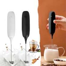 电动奶泡器，适用于搅拌咖啡、牛奶、燕麦片、鸡蛋等，省时省空间，使用方便，不含电池。是节日、新年和圣诞节送给女性、咖啡爱好者和家庭主妇的理想礼物；实用的手持式家用咖啡师套装 - 彩色 - 查看 2