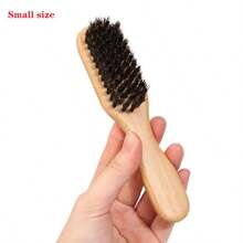 1pc Bamboo Handle Boar Bristle Brush, Natural Hairstyle Shaping And Cleansing Brush, Suitable For Grooming Hair, Frizz Control, Suitable For All Hair Types With Smooth Finish
