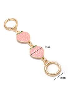 Strawberry Heart Bag Strap Extension Chain, Replacement Underarm Bag Chain, Metal Shoulder Strap Extension Accessory