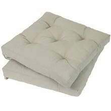Chair Pads - Light Beige Two Piece Set - View 1