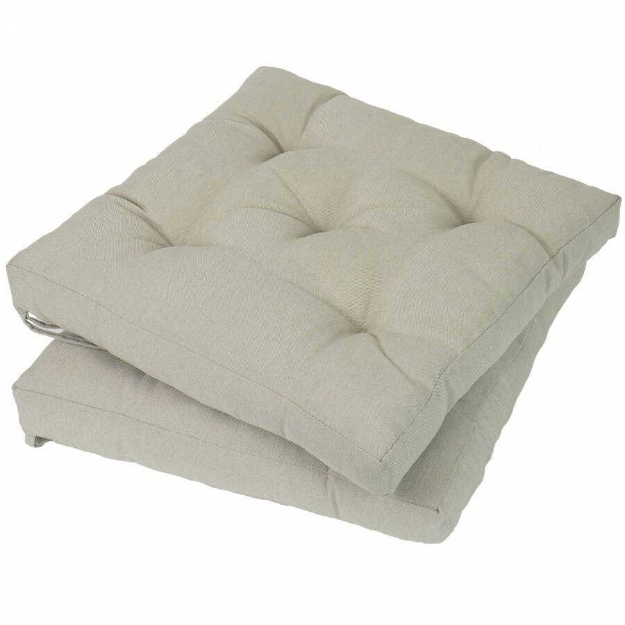 Chair Pads - Light Beige Two Piece Set - View 1