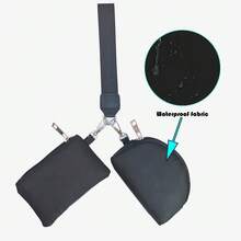 Mini Zip Around Wristlet Wallet For Women Dual Pouch Wristlet Portable Keychain Wallet Coin Purse Mini Women Coin Pocket Black - Black - View 5