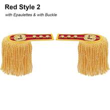 1 Paar Schulterstück Epauletten Brosche Bord Multifunktionale Quaste Fransen Epauletten für Trommel Horn Band Jacken Mäntel Epaulette