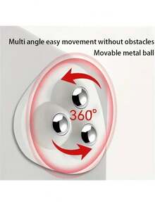1/4pcs 360° Swivel Self-Adhesive Caster Wheels, Super Sticky Self-Adhesive Caster Wheel Set, Suitable For Trash Cans, Storage Boxes, Furniture, Mini Appliances - ABS Material With Steel Balls, Home Decor - Multicolor - View 3
