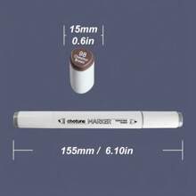 12 Colors Skin Tone Double-Head Marker Marker Set For Art Creation - Fine And Wide Nibs For School And Office Use - Perfect For Artists, Students And Professionals School Supplies,Back To School