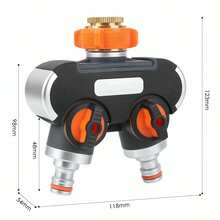 1 PC 2 Way Splitter Irrigation Adapter Water Tap Connector Garden Hose Pipe Connect Adjustable - Multicolor - View 7
