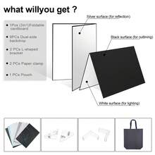 8片装摄影背景板 - 16种图案，纸板桌面背景套装，适用于珠宝、食品等 - 含收纳袋，小尺寸16英寸 x 11.5英寸，珠宝展示 | 图案背景 | 纸板背景，珠宝制作用品