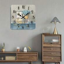 10-Inch Square Vintage Style Wall Clock, Creative European Design, Suitable For Living Room, Bedroom, Study, Office, Dining Room, Cafe, Bar, Home Decor Room Decor Clock Wall Bedroom Decor Dormitory Decor Back To School School Decor School Surprise
