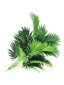 1/2pcs Artificial Palm Plants Leaves Tropical Greenery Bush Faux Fake Palm Tree Leaf For Home Kitchen Office Living Room Party Arrangement Wedding Garden Decor Birthday Gift Graduation Decor
