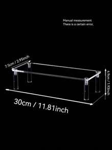 1 szt. 4-poziomowe akrylowe podstawki ekspozycyjne, konieczne zerwanie folii, przezroczysty stojak ekspozycyjny na babeczki, 3-poziomowy, z półkami, do przechowywania jedzenia, deserów, perfum, organizerów, mały mini stojak ekspozycyjny do organizera i dekoracji