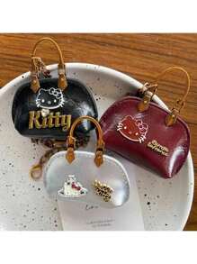 Sanrio 1pc Hello Kitty Mini Rhinestone Purse Set (3 Colors) - Kawaii Keychain Bag For Music Accessories Storage, Cute Cosplay Jewelry Pouch | Christmas Stocking Stuffers, Halloween Party Favors, Easter Basket Fillers, Birthday Gift Bags, Valentine's Day Surprises, Trick Or Treat Bags, Secret Santa Gifts, Shower Favors, Wedding Welcome Kits